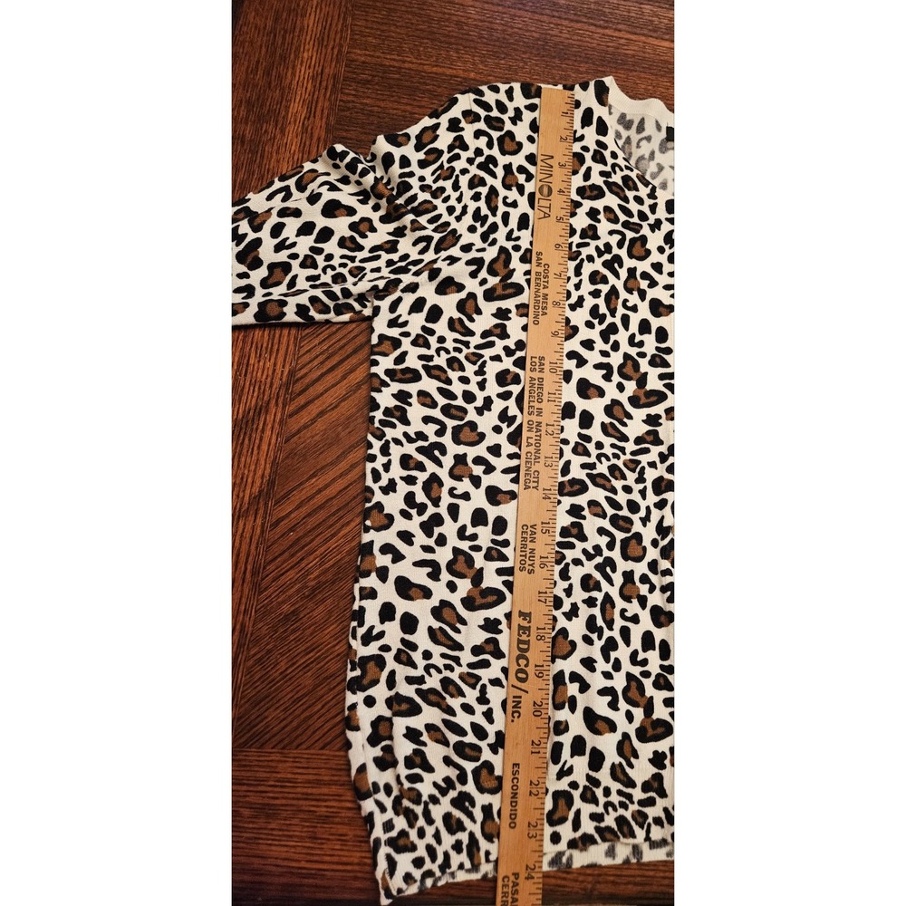 Ava Paige Cheetah Print Cardigan Women's Sweater Large Mob Wife Animal Print - Picture 7 of 8